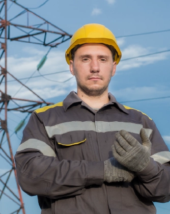 Expert technician in uniform